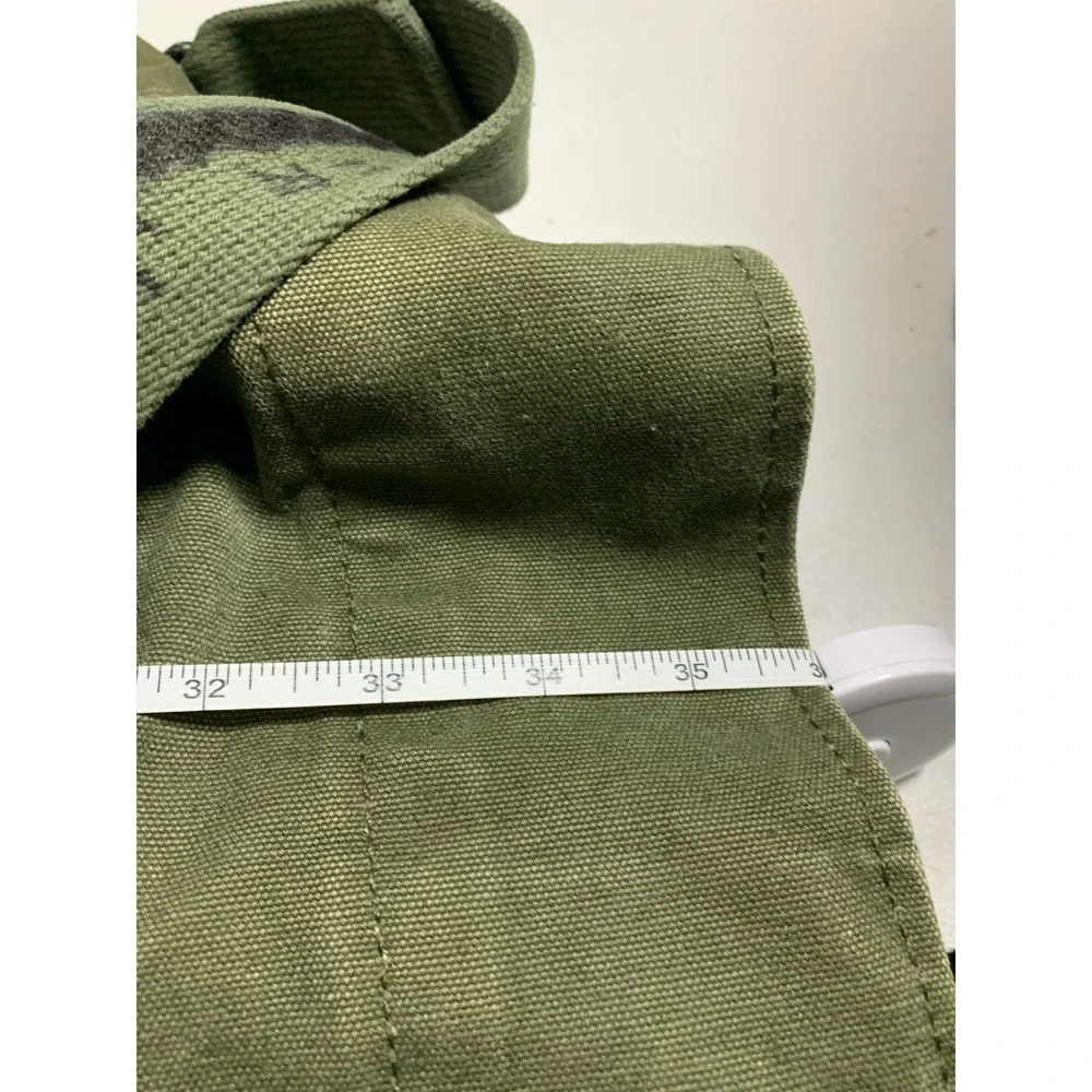 Vintage US Military Olive Drab Canvas Duffel Bag Sea Bag Top Load 36 Inch